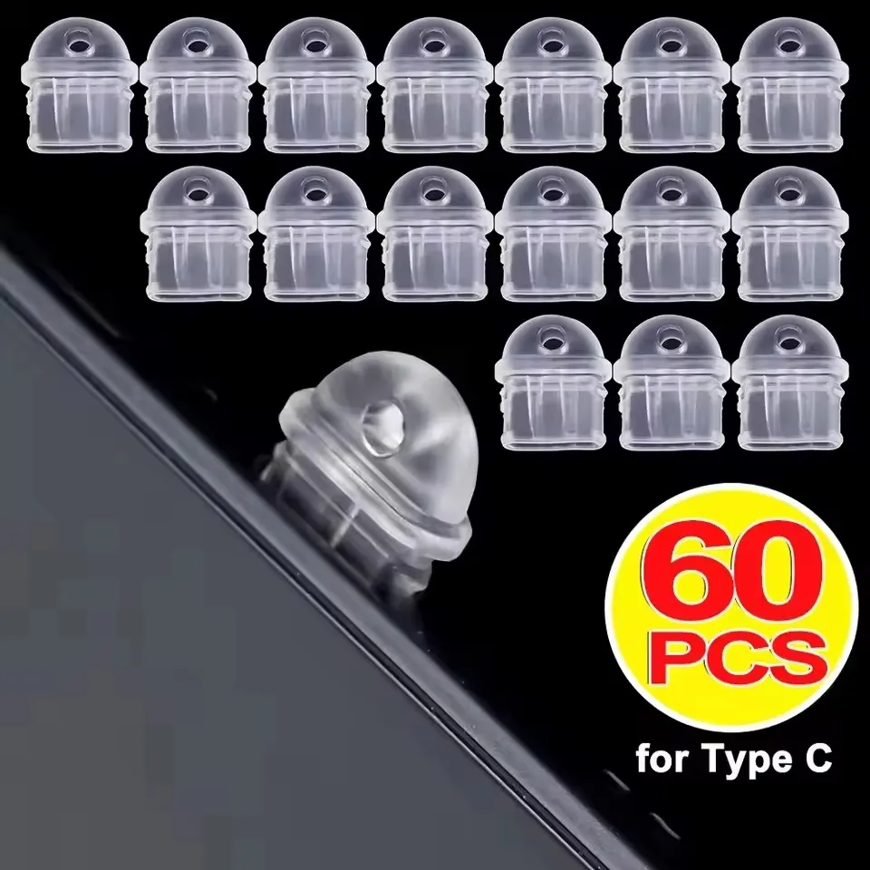 

DIY Transparent Dust Plug for Huawei Type-C Mobile Phone Charging Port Dust Stopper 2mm Phone Gadgets Mobile Accessories