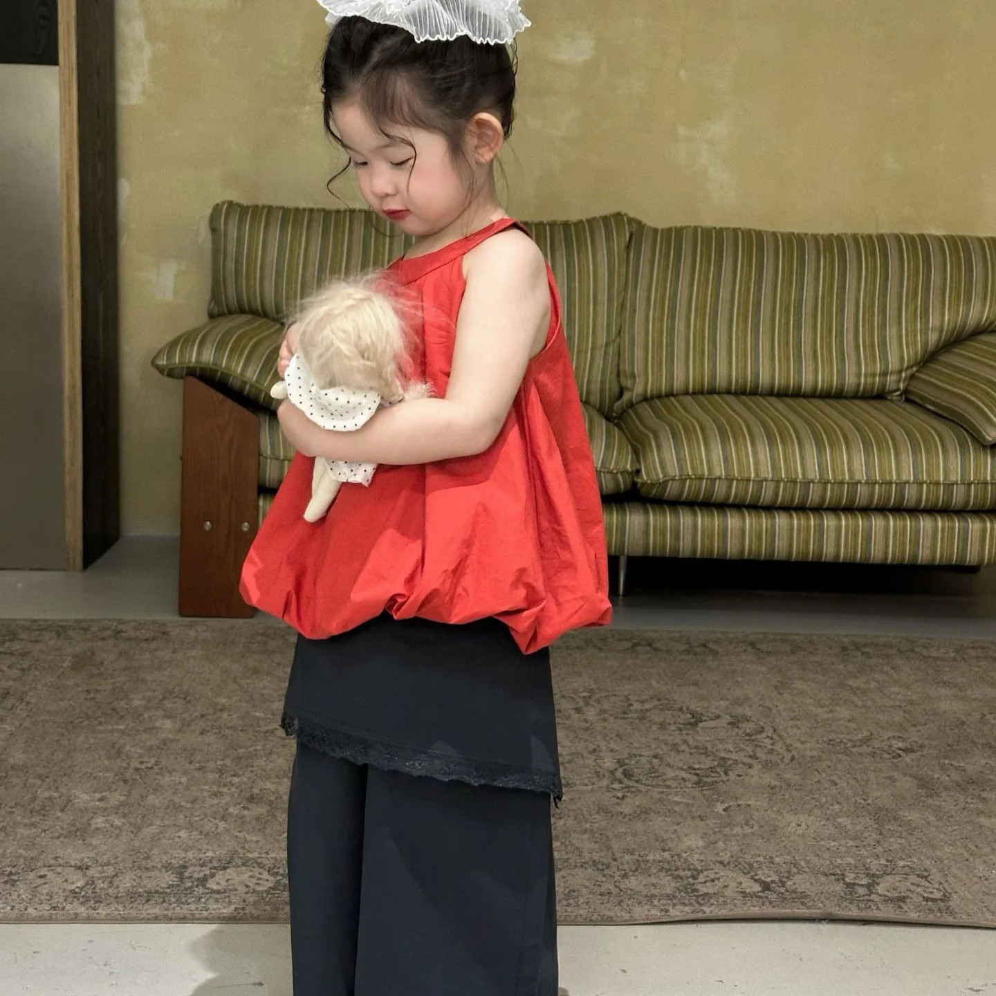 

Orange Halter Tops Solid Color Simple Korean 2025 Summer New Casual Loose and Cute All-match Halter Tops