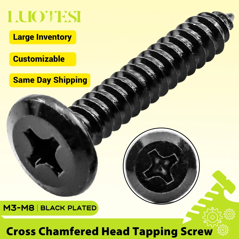 PhillipsChamferingfaltroundheadScrewsBlackCarbonSteelM4M5ChamferedCountersunkScrewsforFurnitureBindingMachinery-AliExpress13