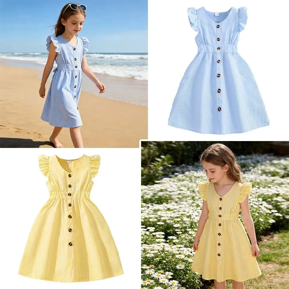 

Fashion Summer Kids Dress Sweet Fresh Dopamine Dress Soft Breathable Girls Dress