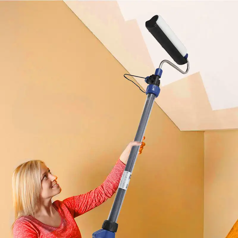 

7в1 длинная телескопическая валиковая кисть для латексной краски, машина для латексной краски, артефакт для чистки стен, самососасывающий валик для краски стен, инструмент