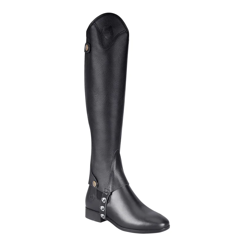 Genuine Leather Equestrian Leg Guards Cowhide Men Women Chaps Knight Equipment Protective Gear Available in All Seasons