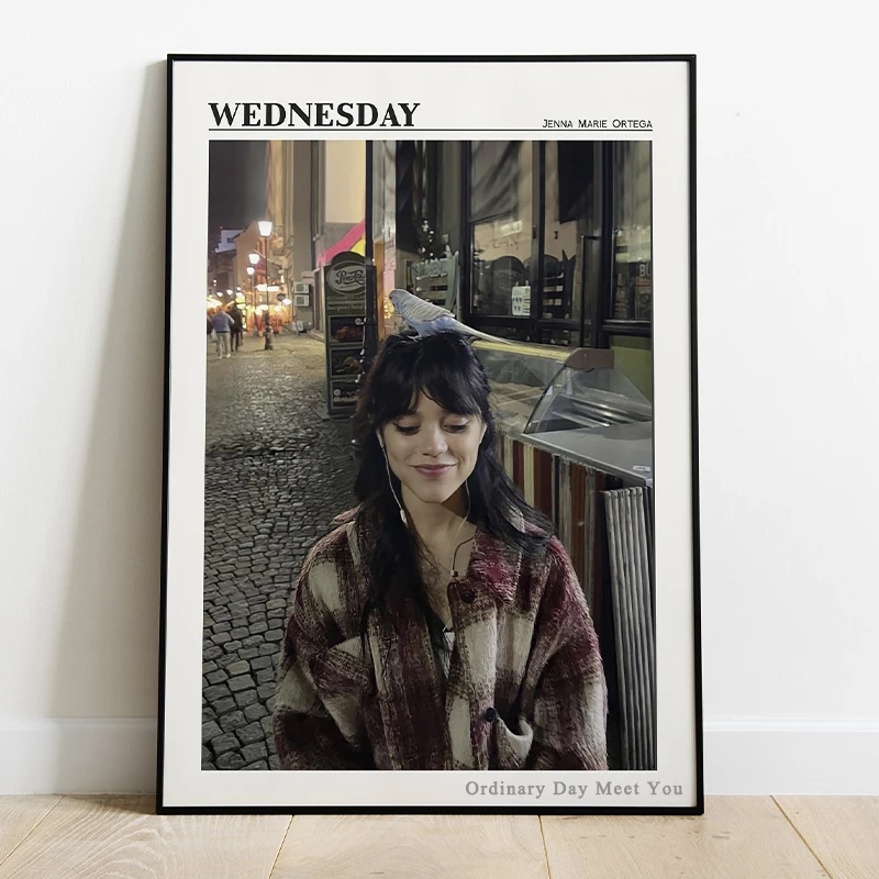 Jenna Ortega Poster Horror TV Play Wednesday Addams Canvas Painting HD Print Modern Wall Art Picture Living Room Bedroom Decor