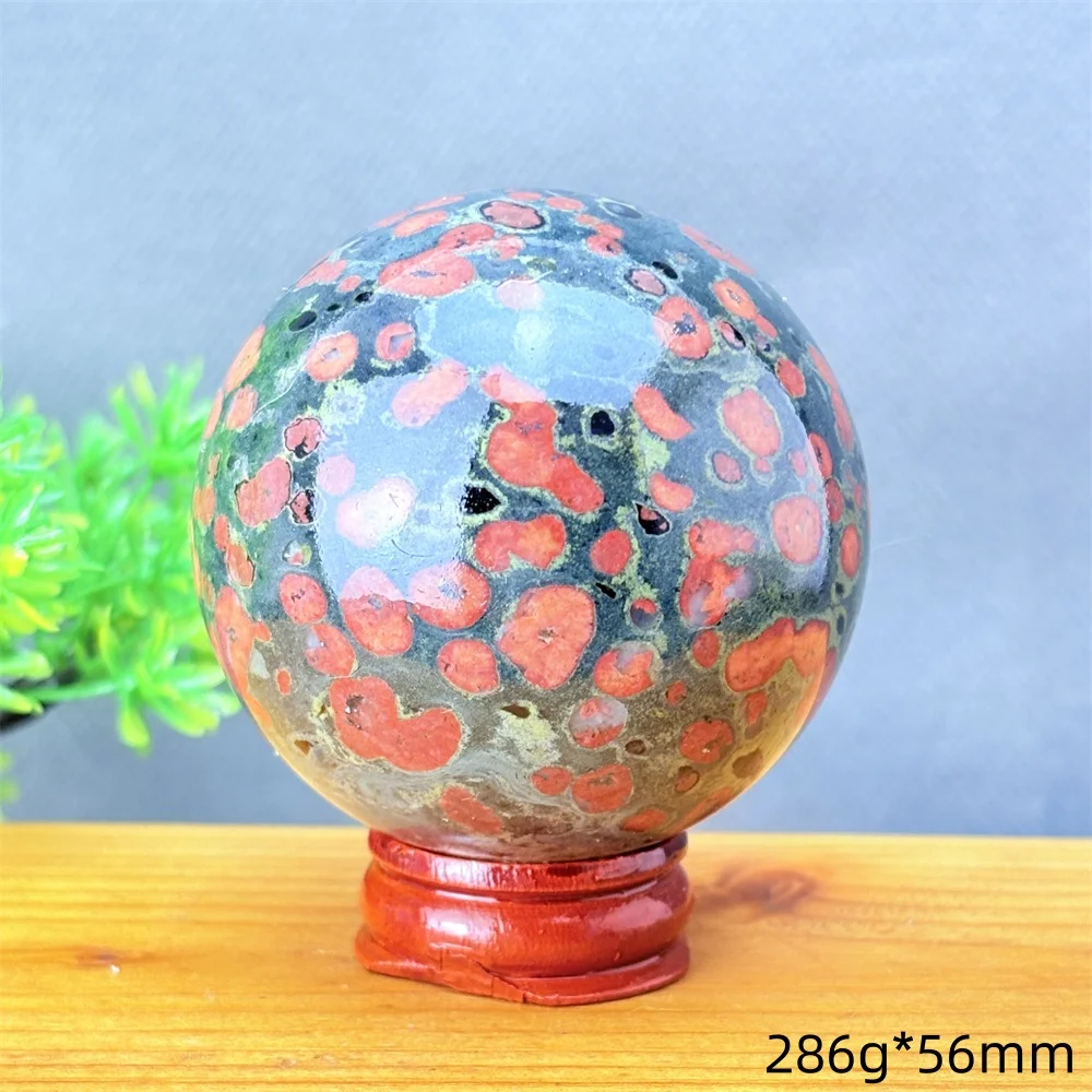 Natural Garnet And Azurite Spherical Crystal Polished Healing Ball for Energy Healing And Decorative Purposes