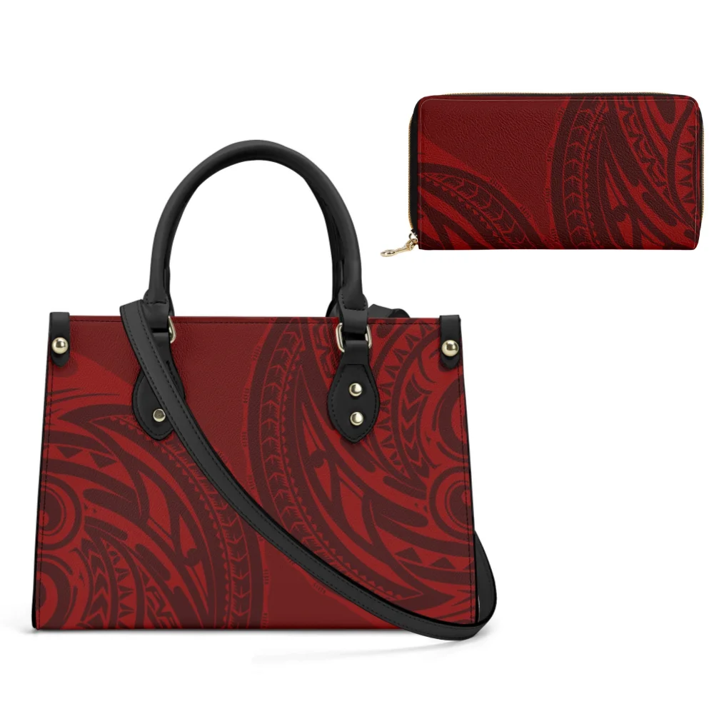 

Women Casual Large-Capacity Polynesian Bag Custom Hawaiian Samoan Tribal Print Lightweight Daily Travel Essential
