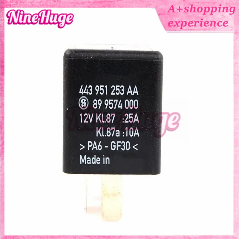 443 951 253 AA 1X High Quality for Audi A4 A6L A8 Volkswagen Touareg Phaeton Passat No. 219 Relay 12V/25/10A 443951253AA