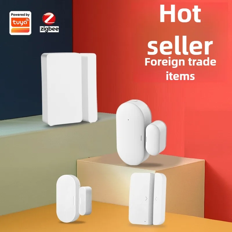 Tuya Smart WiFi Door Sensor Zigbee Wireless Door and Window Alarm Sensor Smart Linkage Induction on-site Door Sensor