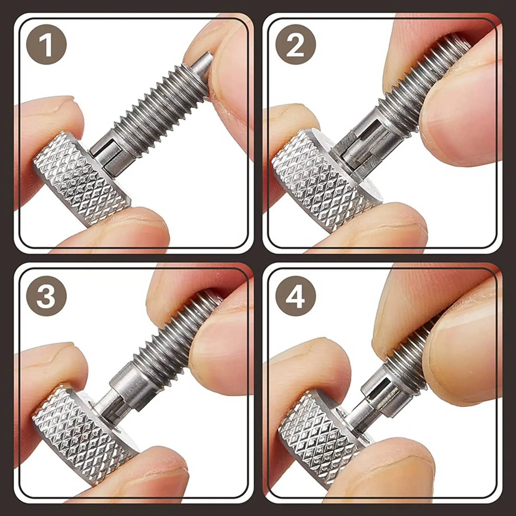 4X Hand Retractable Spring Plunger With Knurled Handle Stainless Steel Lock-Out M6 Type Release Pins B-B51B