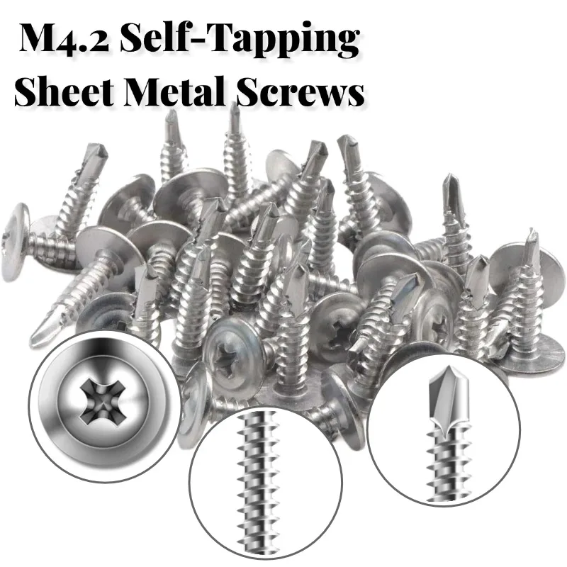 Металлический саморез М4.2 высокой прочности, коррозионностойкий, для мебели