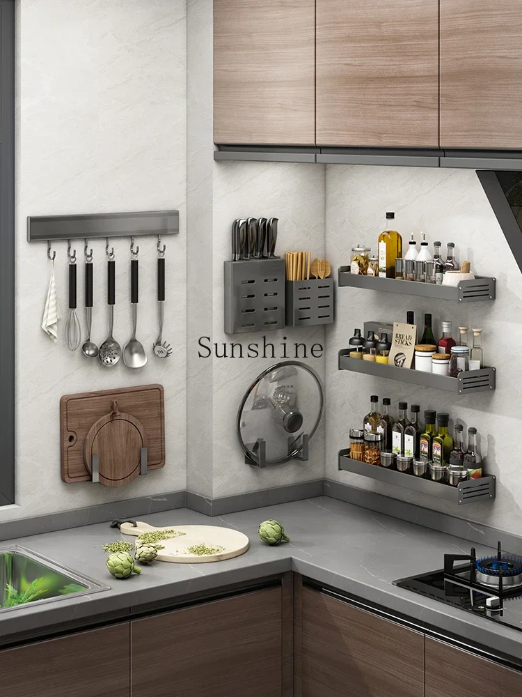 Kitchen rack No punching Household goods Daquan Multifunctional storage rack