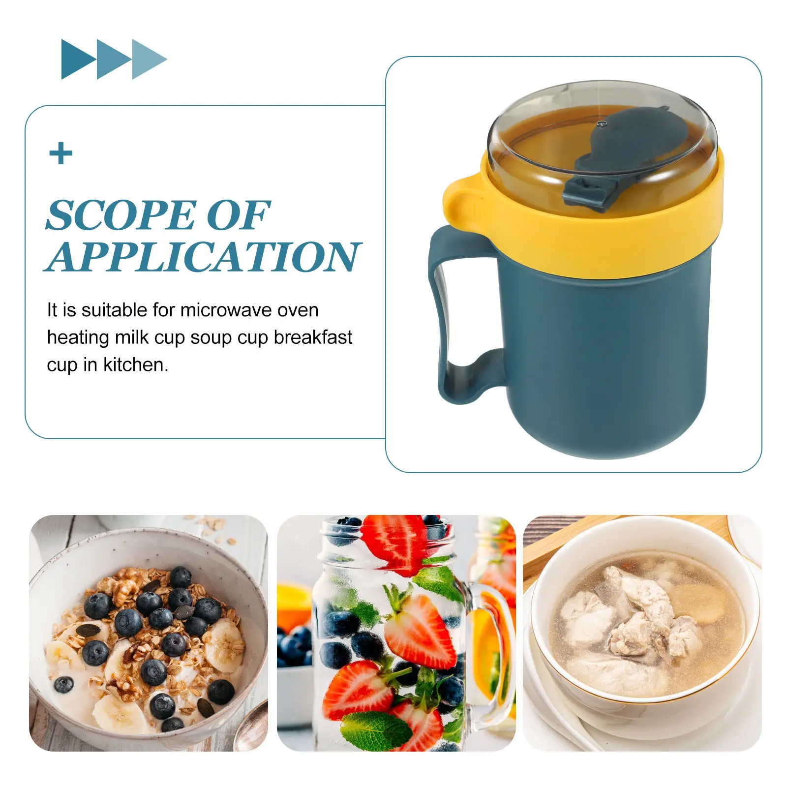 500ml Portable Milk Cup with Leak-Proof Lid & Spoon – BPA-Free PP, Microwave Safe, Dishwasher Safe