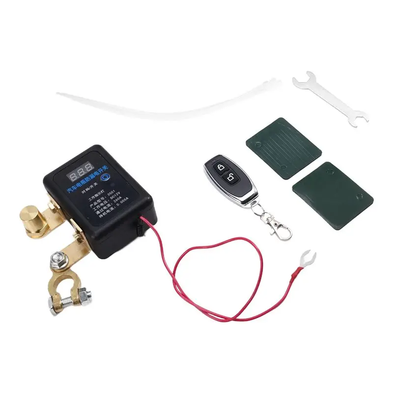 A21E-12V Remote Battery Disconnect Switch Automatic Power Shut Off Switch Car Remote Battery Cut Off Switch For Car Truck SUV