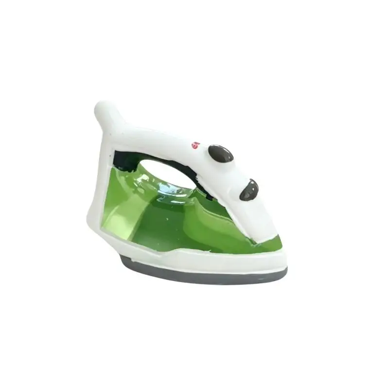 Dollhouse Miniature 1/12 Steam Iron Model Cute Simulation Accessory for Mini House Interior Decor Pretend Play DIY Craft