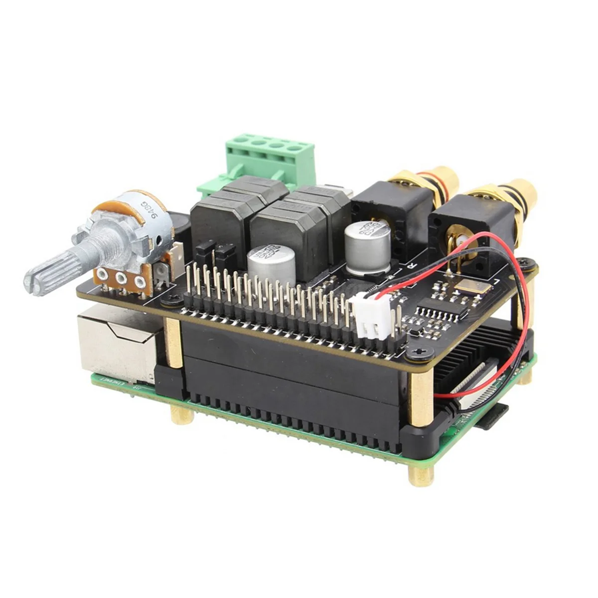 Imagem -03 - Amplificador de Áudio Digital com Placa de Expansão Leitor de Música Use a Tecnologia Ess Raspberry pi 4b 3b Mais 3b Hifi Dac Mais Amp X5500