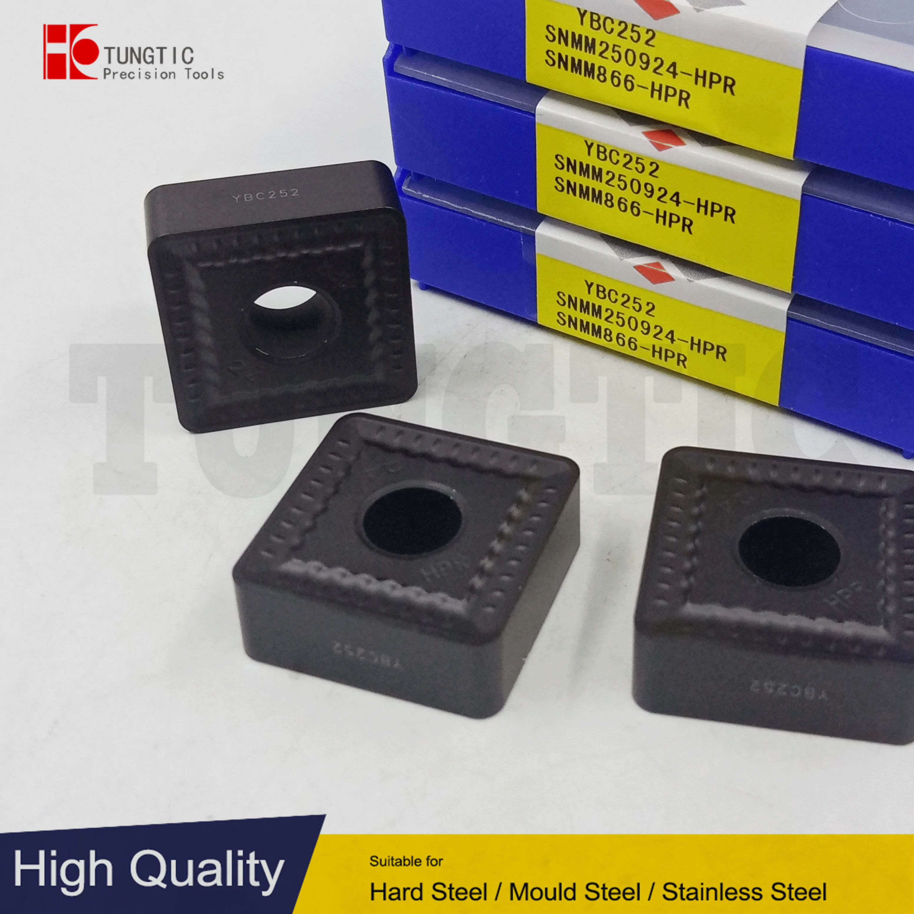 

SNMM250924-HPR YBC252 SNMM866-HPR SNMM 250924 Turning Inserts Carbide Lathe Cutter Tools For Single Sided Negative-Roughing