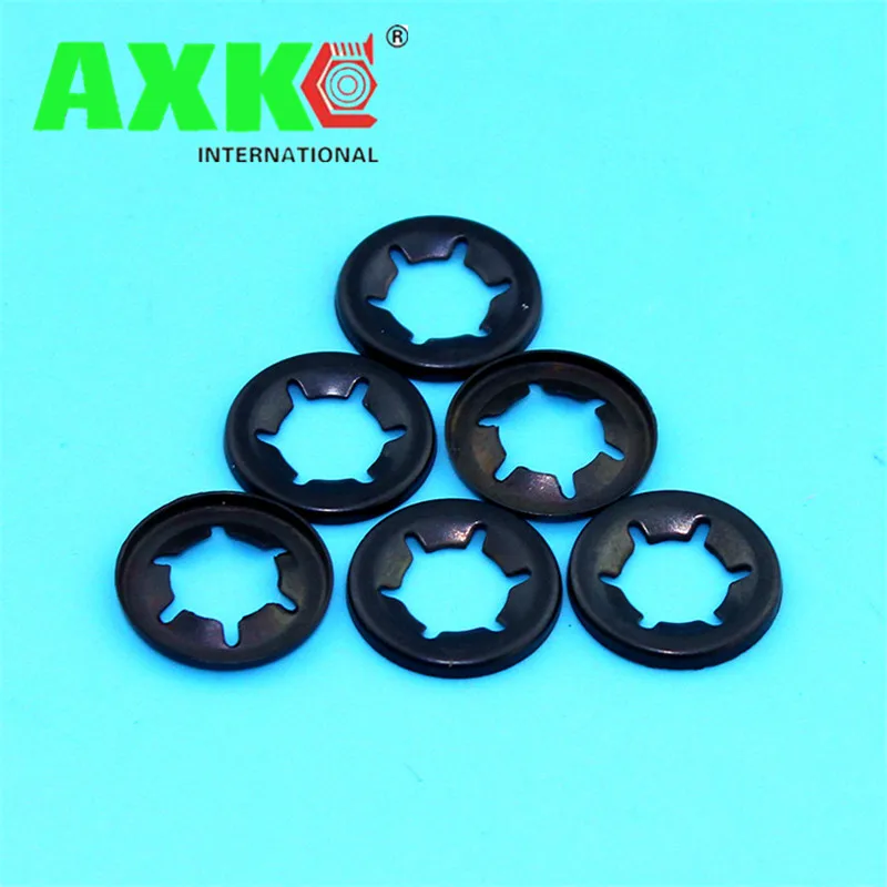 65Mn M3 M4 M5 M6 M8M10 Tooth Starlock Push On Locking Washers Speed Clips Fasteners Assortment Kit Quick Speed Locking Washers