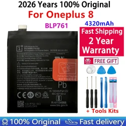 100% Original High Quality Replacement BLP761 4320mAh Battery for Oneplus 8 For One Plus 8 Mobile Phone Batteries Bateria