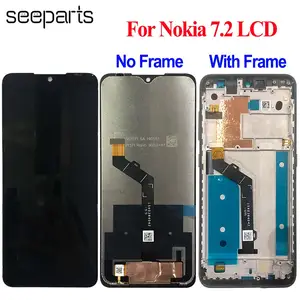 Bilashmart 6.3 Nokia 7.2 LCD TA 1196 Display Touch Screen Digitizer Assembly Phone Replacement Parts