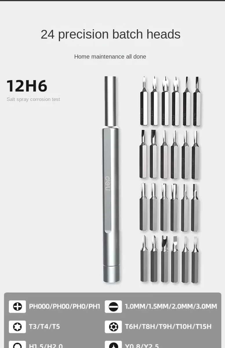 Screwdriver 25in1 Mini Portable Screwdriver Set with Various Finishing Bits for Mobile Phone Computer Repair, Etc.