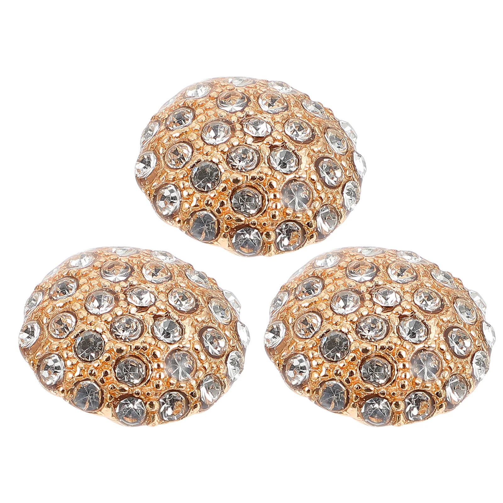 

3Pcs Crystal Rhinestone Buttons for Upholstery Sewing Buttons Coat Sweaters Decorative Craft Headboard Sofa Brooch Button