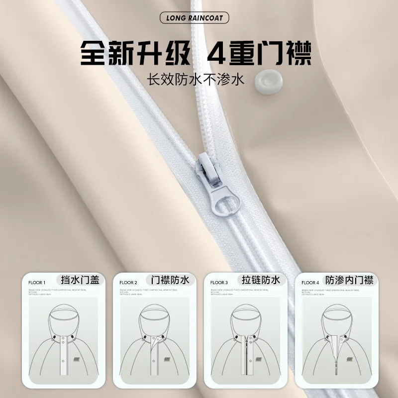 Woman Outdoor Travel Raincoat Full-body Anti-rainstorm Portable Riding Thickened Poncho Motorcycle Riding Protective Equipment
