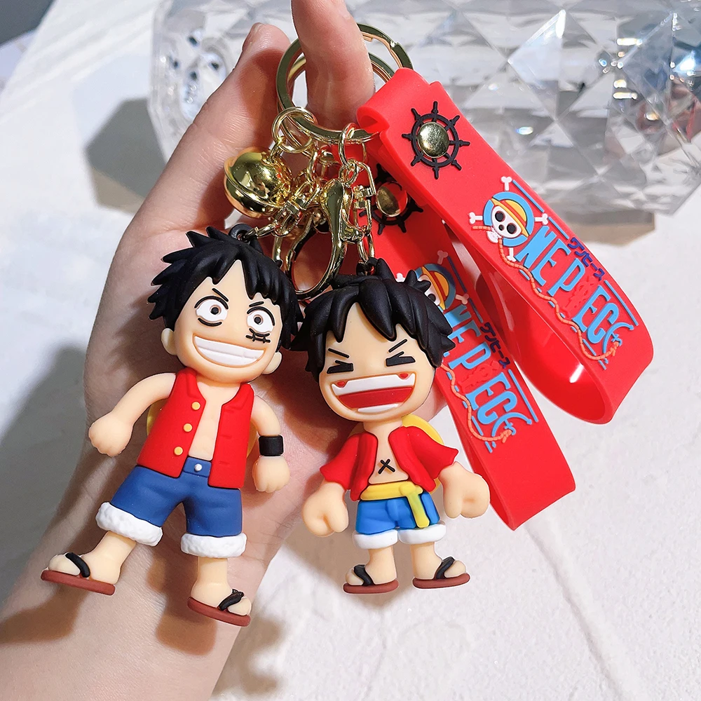 Multi Style Monkey D. Luffy Brelok do kluczy Anime ONE PIECE Figurka Luffy Doll Brelok do plecaka Breloczek do kluczy samochodowych Ozdoby Biżuteria