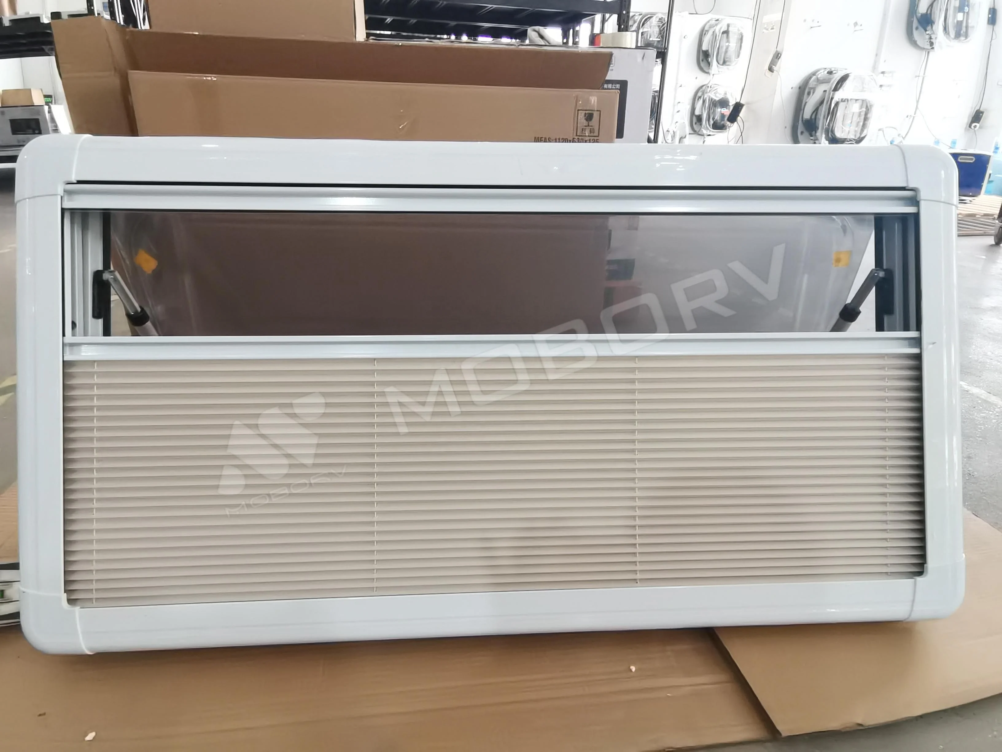 Double Layer Acrylic RV Window Custom Size with Insect Net and Blind for Car Caravan Application Round Corner For RV
