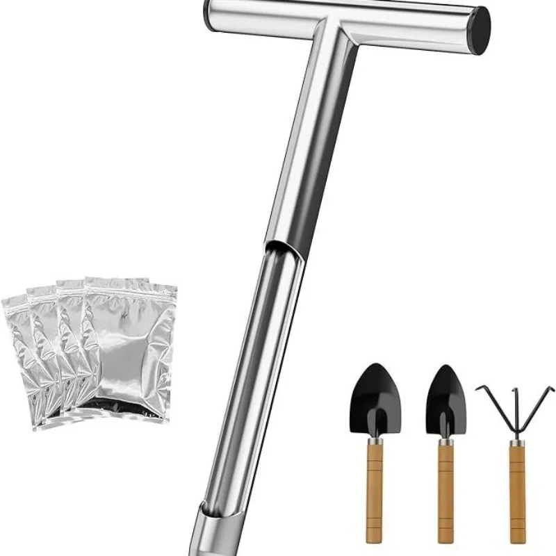 

Field soil sampler, equipped with a set of garden tools and 4 reusable soil samplers, durable, sturdy, made of safe materials