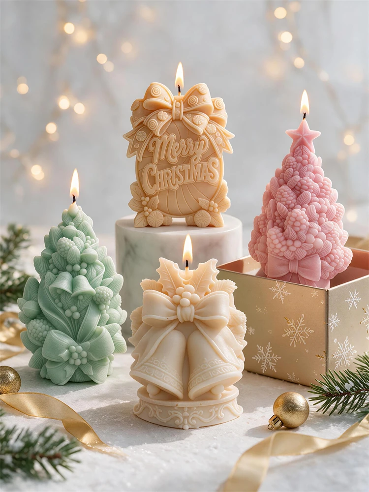Christmas Bells With Ribbon Ca - Candle Making Soy Wax 评论和价格
