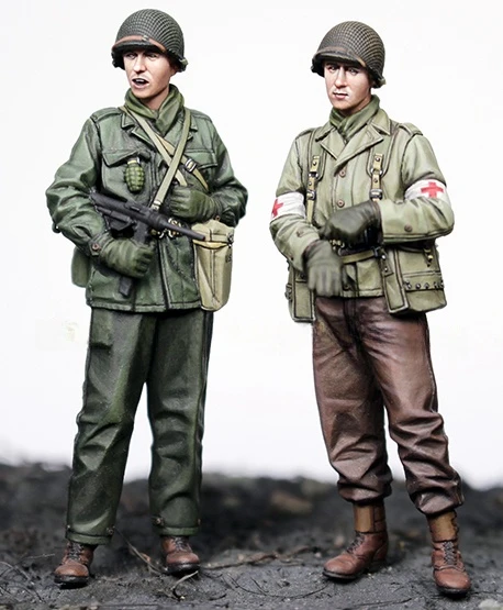 1/35 resina modello figura GK ,2 Figure, kit smontato e non verniciato