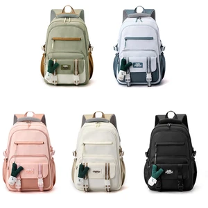 Versatile Casual Nylon School Backpack for Teenagers Travel Laptop Backpack 066F