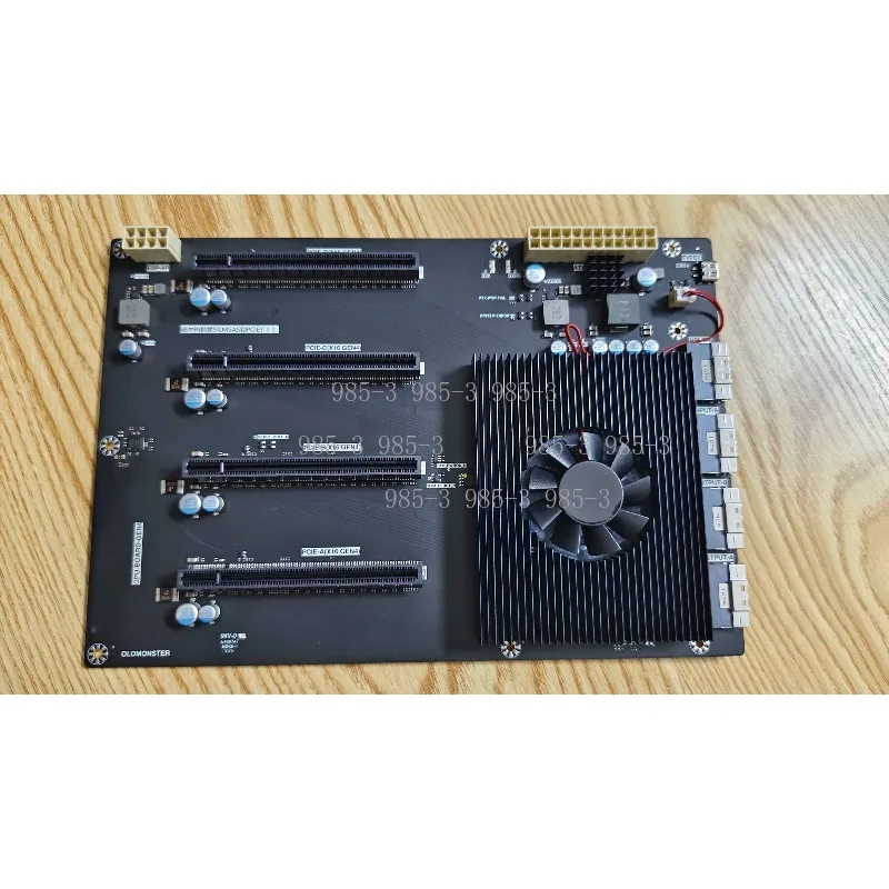 PCIe 4.0 Expansion Baseplate Four Card GPU Dual Slot Spacing PEX88080 Core
