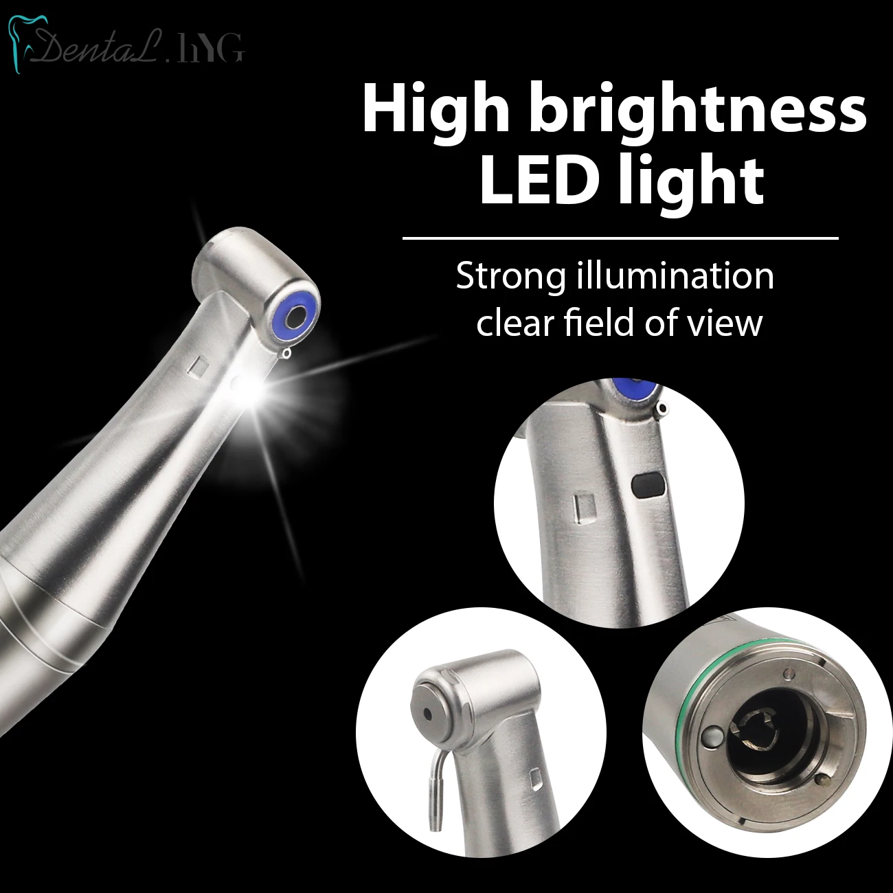 

Dental 20:1 LED Low Speed Handpiece Green Ring Fiber Optic Contra Angle Dentistry Implant Handpiece X SG20