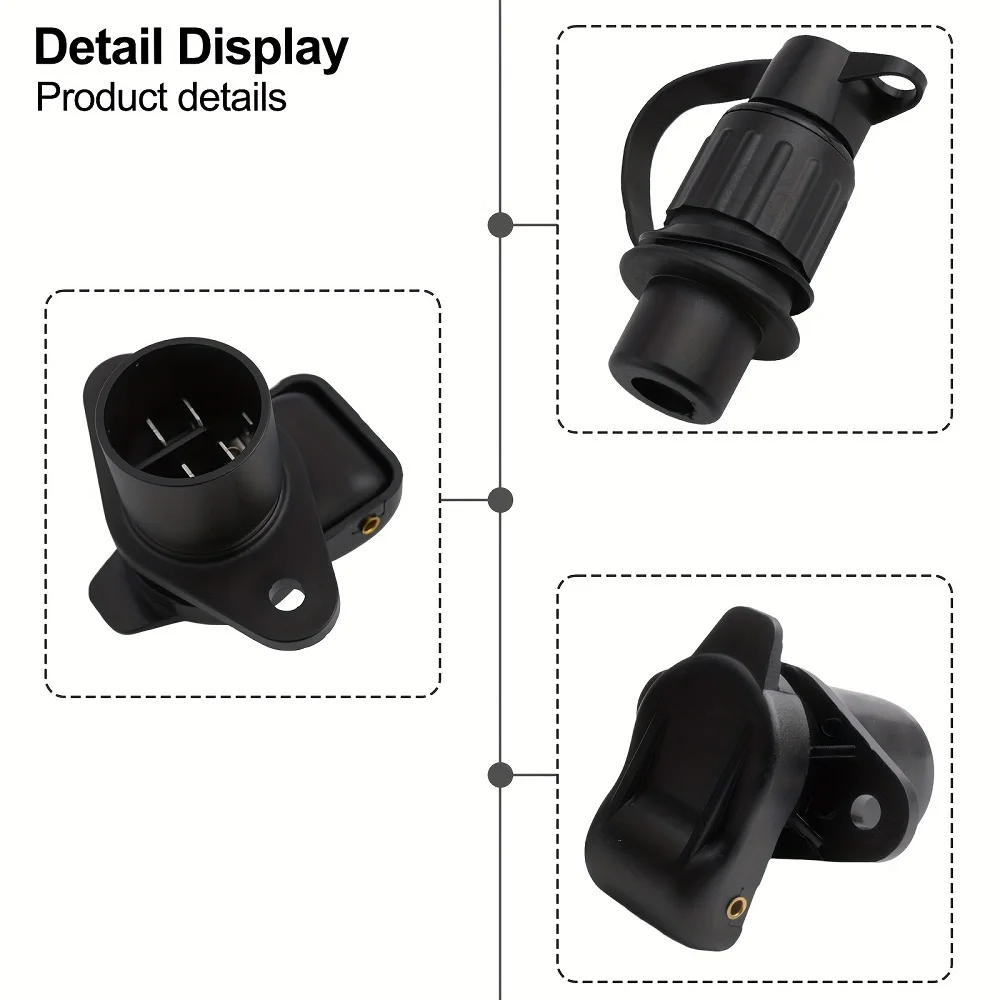 Hot Selling 3 Pin Trailer Socket Connectors Round 3 Pole Plug-in Trailer Tractor Plug for Electrical Caravan Truck