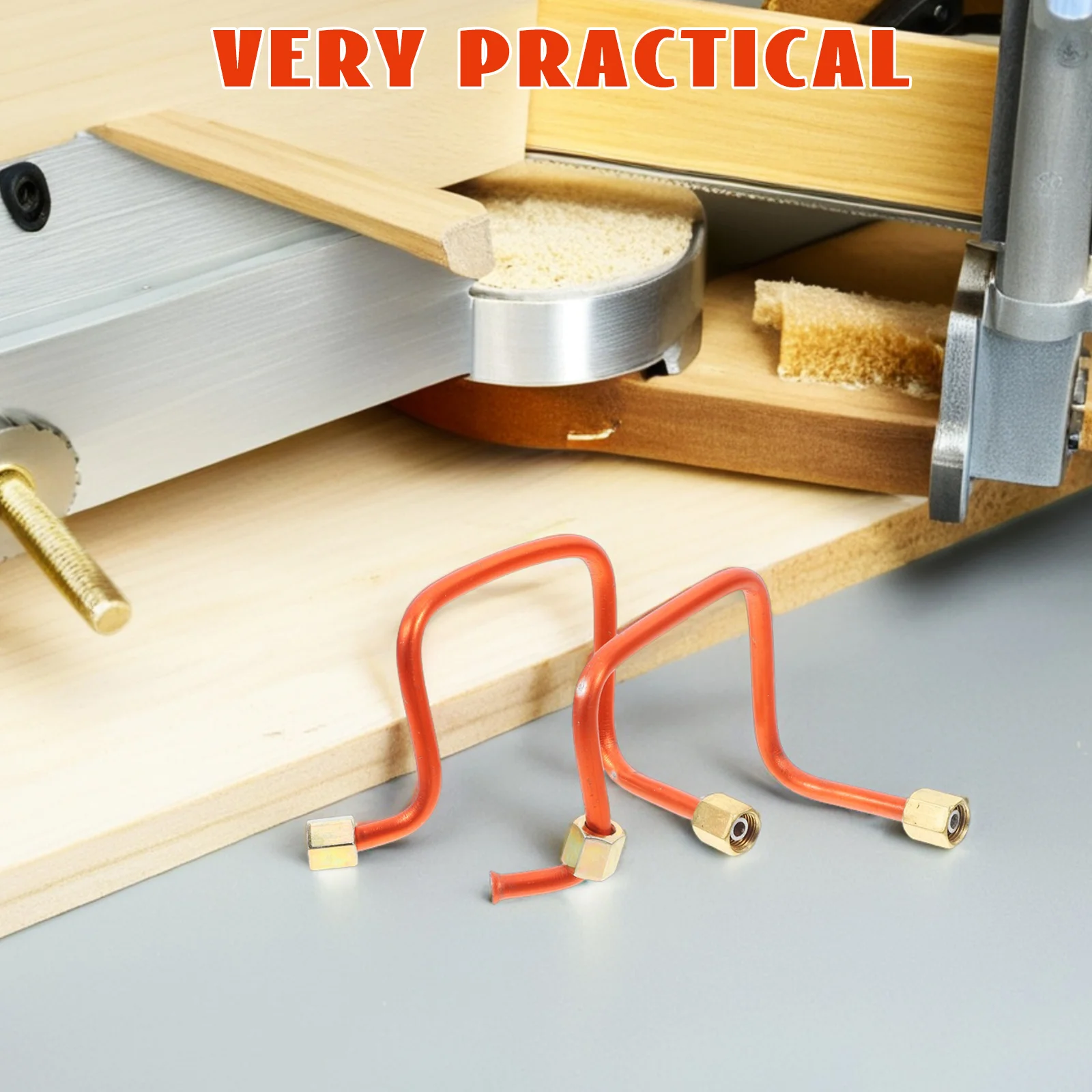 2pcs Aluminum Air Compressor Tube Replacement High Efficiency Exhaust Pipe For Industrial Workshop Lab Use Air Compressor Parts