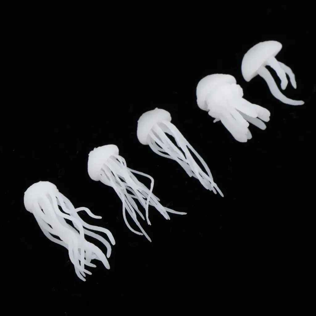 5 Types 3D Plastic Jellyfish Theme Resin Casting Epoxy Crafts Ornament