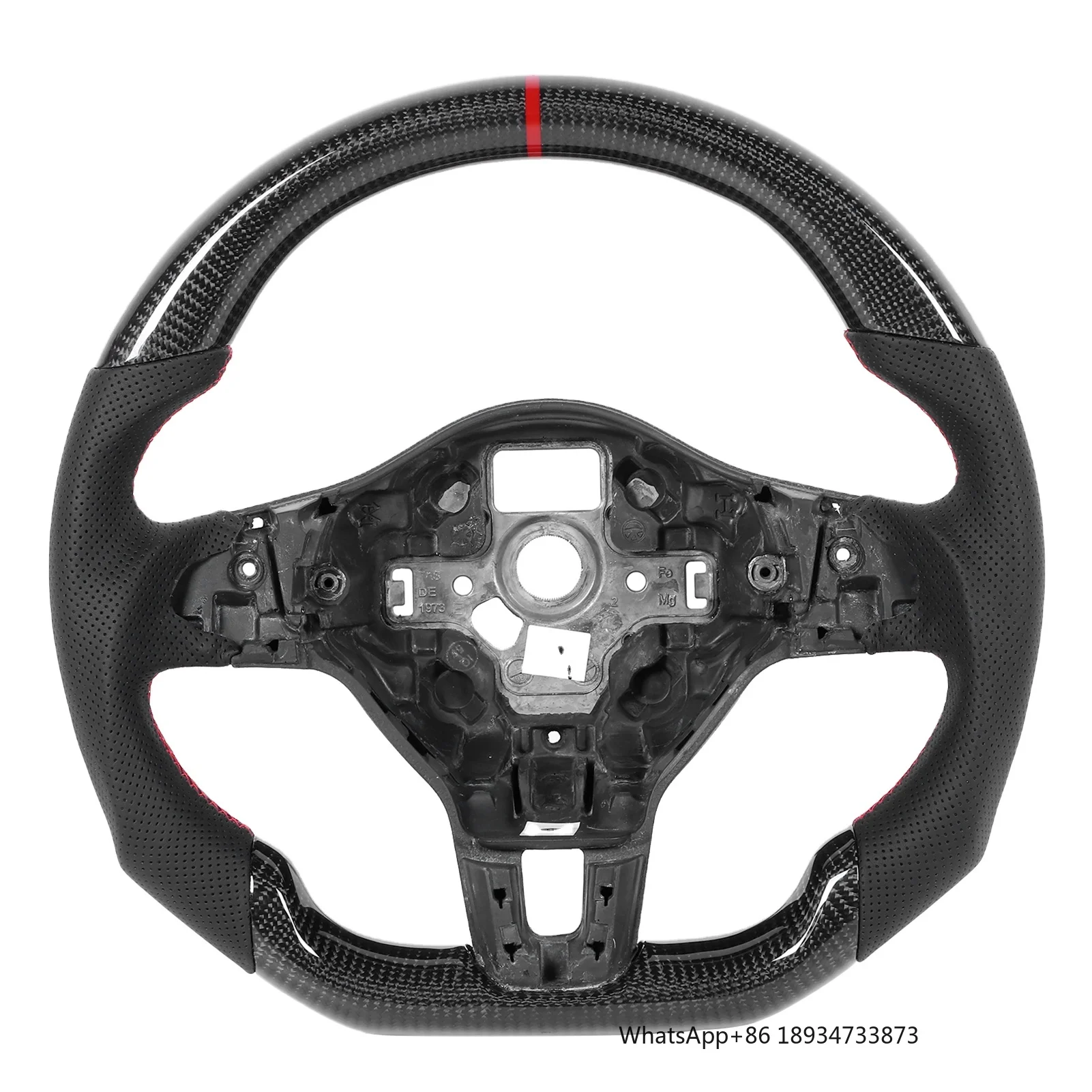

Carbon Fiber Heated Steering Wheel Perforated Leather Steering Wheel for Audi C7 4G A6 A7 S6 S7 2011 to 2018
