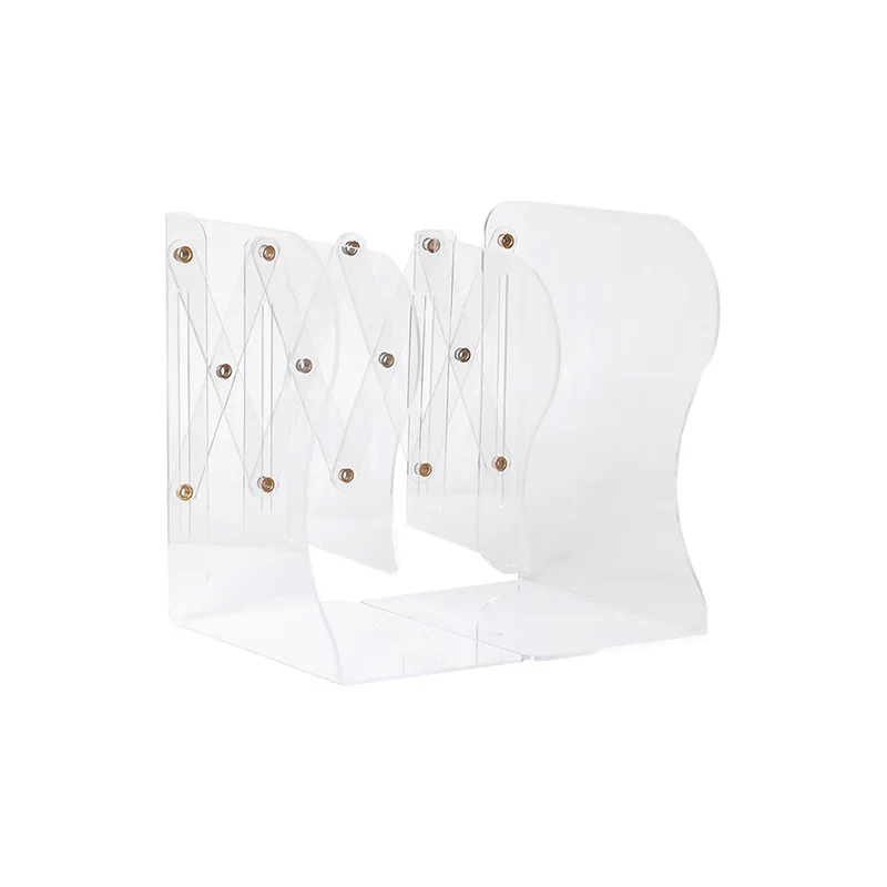 Acrylic Bookends Ins Retractable Student Minimalist Shelf Desktop Organizer Large Book Rack Book Stand Holder for Reading