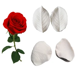 Rose Petals Veiner Sugar Tool Meridians Flower Silicone Cake Mold Simulation Gum Paste Mould Clay Cake Decorating Tools  M2505