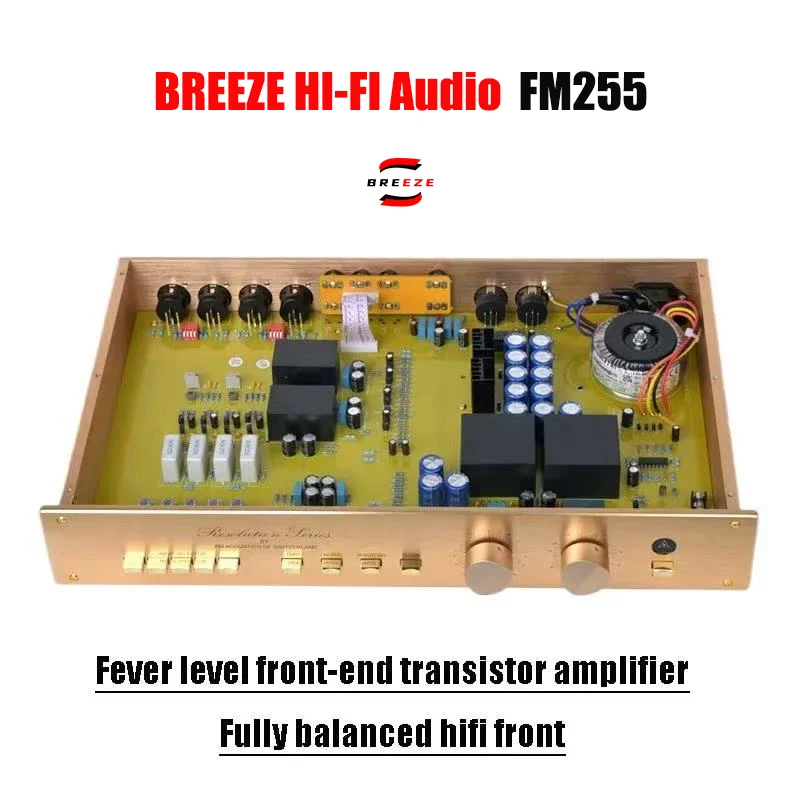 BREEZE 2025 نسخة طبق الأصل المستوردة HI END FM255 مستوى الحمى المضخم الترانزستور مكبر للصوت المتوازن بالكامل hifi المضخم