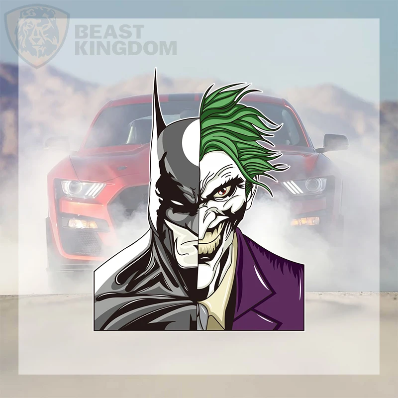 Car StickersCool Comic Split Face Car Decal Vinyl High Quality for Bumper Laptop WallDecals