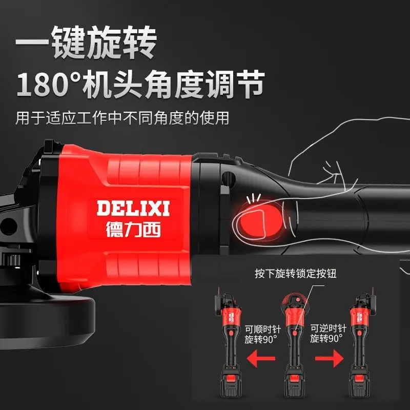 Delixi brushless electric hammer Angle grinder electromechanical wrench drill lithium power 4 tools sets rechargeable