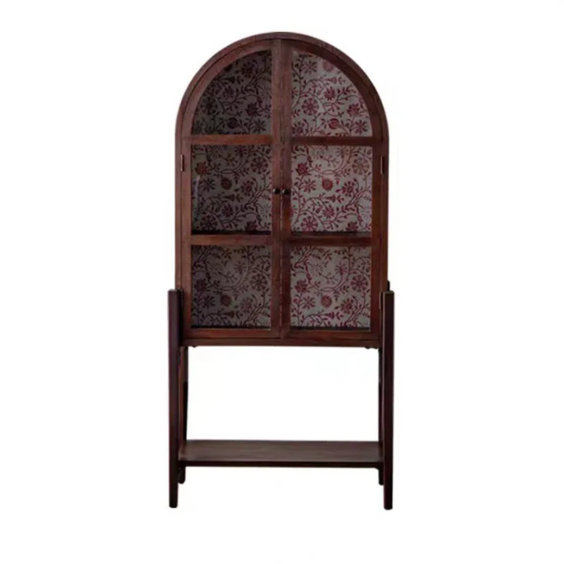 

Country Tall Standing Cabinet Locker Against the Wall Simple Side Cabinet Display Cabinet Decorative