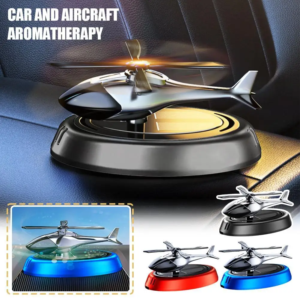Solar Car Aromatherapy Rotating Ornaments Car Center Freshener Deodorization Air Perfume Console Decoration R7G5