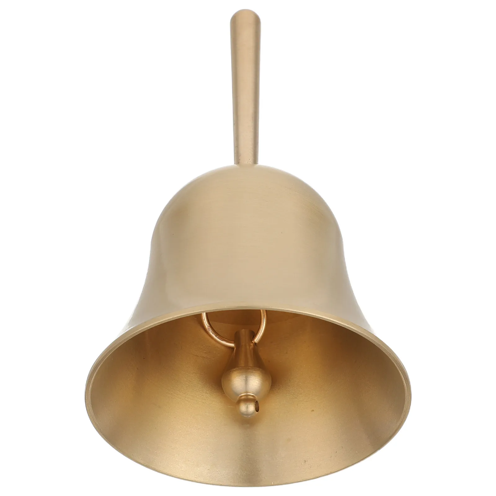 Handheld Brass Bell 6.4cm Elegant Vintage Style Crisp Melodious Ringing Sound for Classroom Management Dinner Table Home Decor
