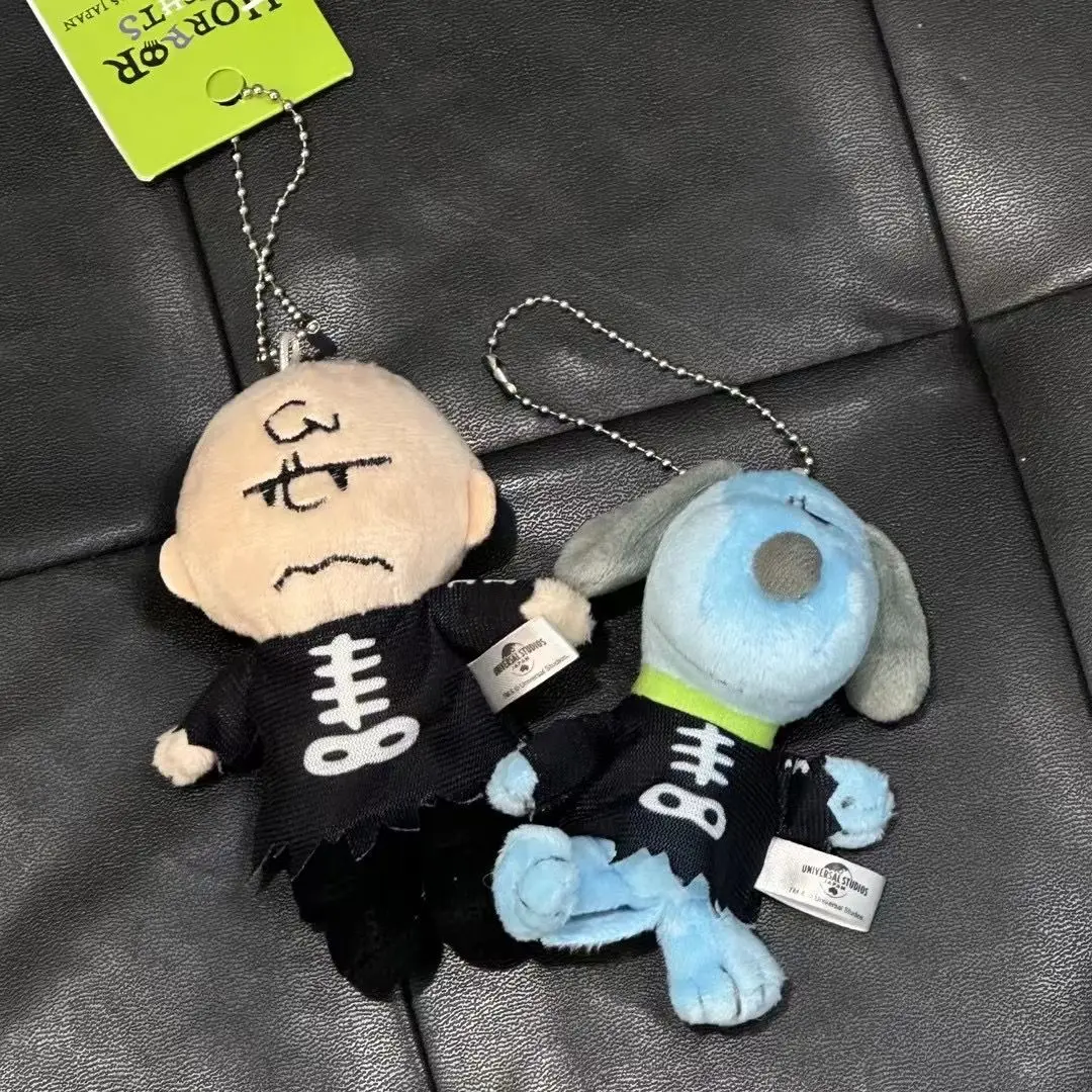 New Snoopy Charlie Plush Doll Peanuts Anime Halloween Doll Keychain Plush Doll Pendant Cartoon Cute Children Birthday Toy Gift