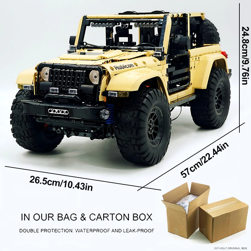 قالب جدير للعرض King 13184 التطبيق الفني/RC بمحركات رانجلر SUV مركبة اللبنات لتقوم بها بنفسك لعبة الصبي هدايا عيد الميلاد الكبار #6