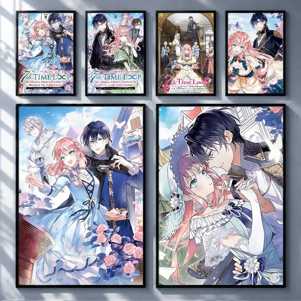 Fantasy Anime 7th Time Loop Posters Premium Self-Adhesive No Residue Wall Sticker for Home Office Bar Decor