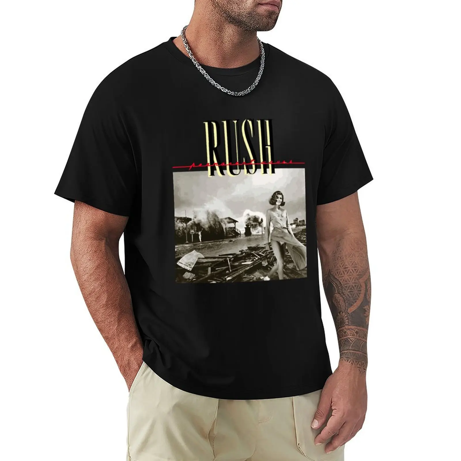 Rush Permanent Waves T-Shirt Holiday All Match T-Shirt