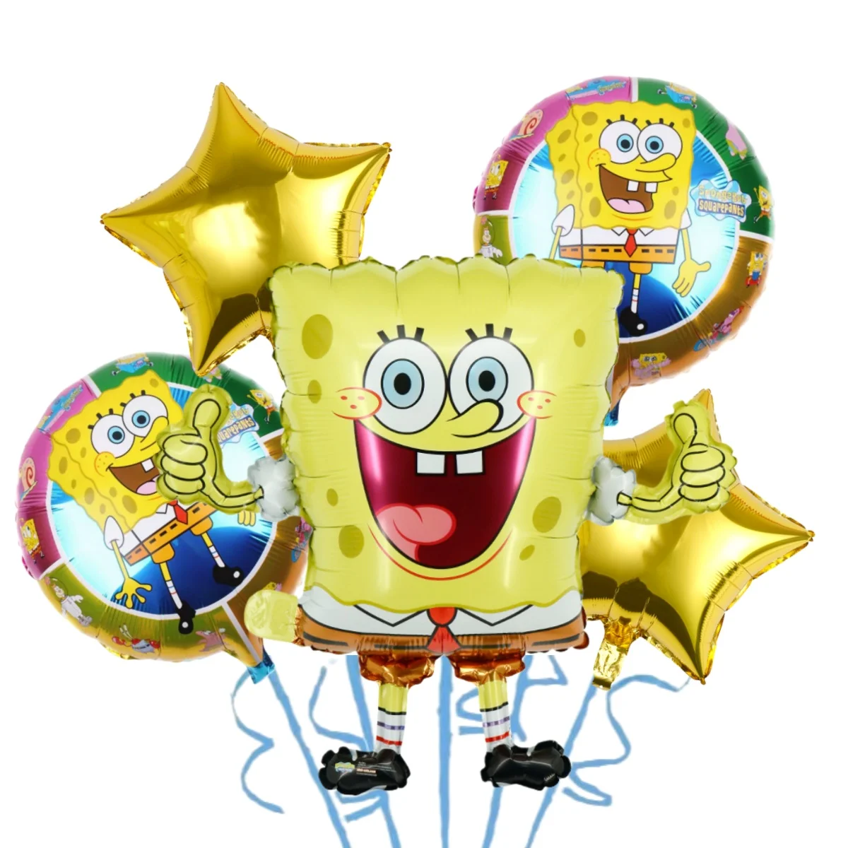 Cartoon SpongeBob Verjaardagsfeestje Ballon Decoratie Feest Wegwerp Servies Hoed Hoorn Geschenktasje Achterkleed Feestartikelen